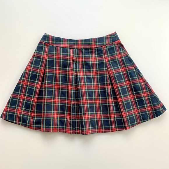 Simons Twik Pleated Plaid Mini Skirt in Multicolour | Small - Picture 2 of 7